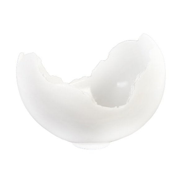 Burled White Resin Bowl